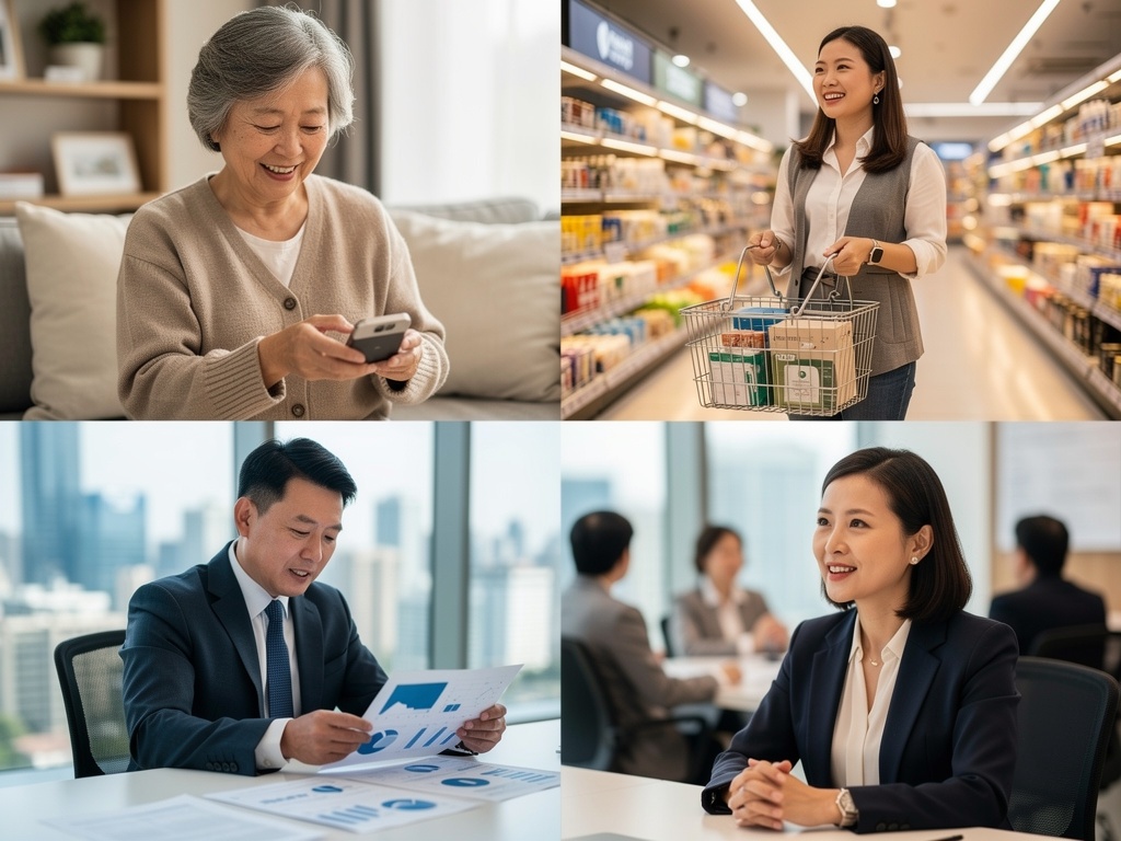 長者專業人士與企業代表握手合作——多方利益一致的場景